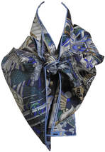 Picture of Hermes 90cm silk scarf. Animapolis by Jan Bajtlik in blue and mauve.