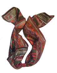 Picture of Hermes silk scarf 90cm Colliers de Chien by Virginie Jamin knotted